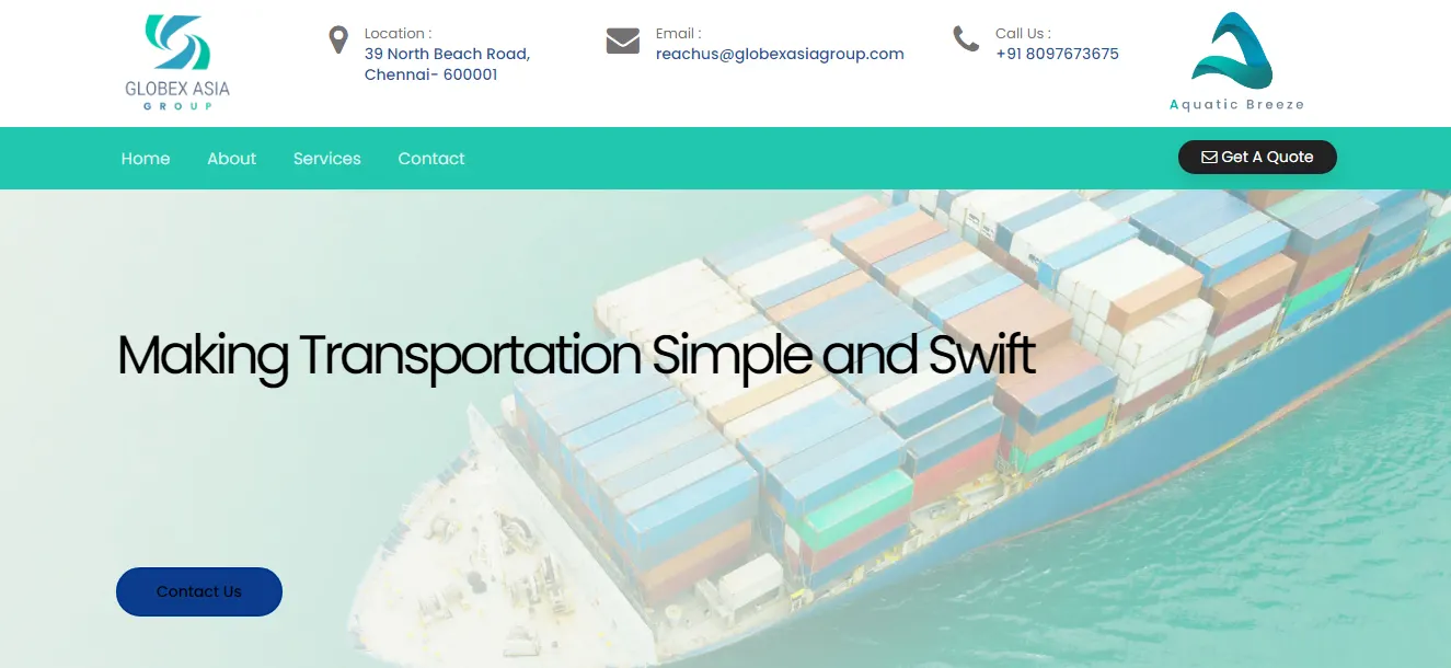 Globex Asia — Logistics company website